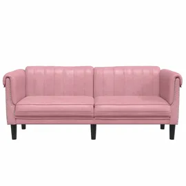 vidaXL Sofa 2-Sitzer Rosa Samt