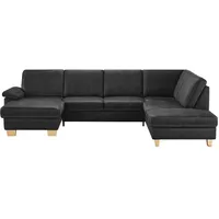 meinSofa Wohnlandschaft Kunstleder Samu , schwarz , Maße (cm): B: 316 H: 90 T: 235.0