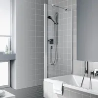 Kermi Seitenwand, Raya TVD 0700x1750, silber mattglanz, ESG klar mit KermiClean, RATVD070171PK, RATVD070171PK