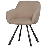 Woood Esszimmerstuhl »Juno«, Gestell aus Metall, gepolstert mit weichem Mesh-Stoff, H 79 cm, beige