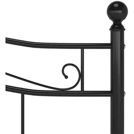 vidaXL Bett Schwarz Metall 140x200 cm