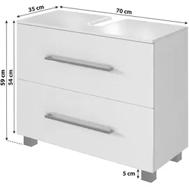 Held MÖBEL »Luzern«, 70 x 54 x 35 cm - weiss