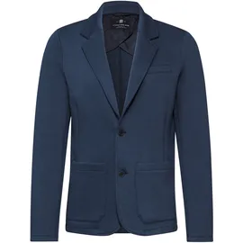 STREET ONE MEN, Herren, Gr. XXL (46), blau (bold blau), Stoff, 75% Polyester, 20% Viskose, 5% Elasthan, unifarben, normal normal, V-Ausschnitt, Bündchen, Jacken Blouson, aus elastischem Materialmix