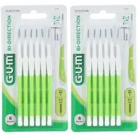 GUM® Bi-Direction Brossette conique fine 0,7 mm Brosse(S) À Dents 2x6 pc(s)