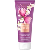 Eveline Cosmetics Eveline Flower Blossom Tiefenbefeuchtende Handcreme mit Orchideenextrakt, Niacinamid, Urea & Hyaluronsäure - Nährende & Beruhigende Formel für Geschmeidige Hände, 2.5 oz