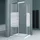 SoGood Eckeinstieg Duschkabine mit Schiebetür 75 x 75 cm transparent 6mm ESG Glas Rav16MS