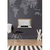 WoodMan Klapptisch WOODMAN "Brenta", weiß (weiß, eichefarben), Tische, Klapptisch, zum aufklappen, platzsparend, Rahmen aus massiver Eiche, FSC