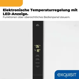 Exquisit SBS39-440E Side-by-Side (372 l, 2000 mm hoch, Weiß)