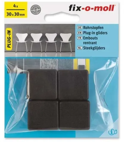 Rohrstopfen 30mm x 30mm schwarz fix-o-moll