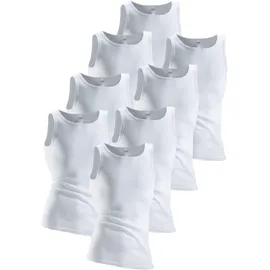 CLIPPER Unterhemd, (8 St.), aus Doppelripp, Tanktop, Unterziehshirt Clipper weiß