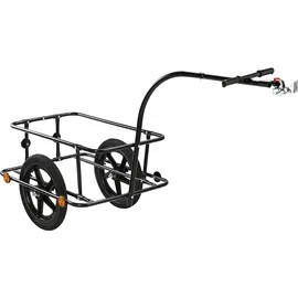 monzana Transportanhänger inkl. 90L Kunststoffwanne und Kupplung schwarz