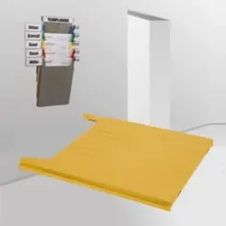 Eichner Wandsortierer "FLAT" Ablagefach, gelb, für A4 hoch Belege