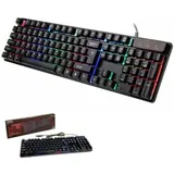 KR6300 gaming-tastatur led-tastatur rückseite beleuchtet mehrfarbig rgb pc - - Trade Shop