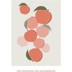 Bild KOMAR "Cultivated Peaches", rot (farbe bild(er): rot), B:30cm H:40cm, Papier, Holz, Bilder, Wandbild zur Dekoration - ohne Rahmen