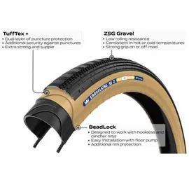 panaracer Gravelking Semislick+ Tubeless 700c X 45 Gravelreifen - Black - 700C x 45