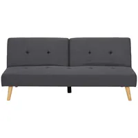 Mid.you Schlafsofa, Dunkelgrau, Textil, Pappel, Sperrholz, 3-Sitzer, 178x76x88 cm, Liegefunktion, Kinder- & Jugendzimmer, Jugendmöbel, Jugendsofas