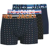JACK & JONES Herren Jachenrik Trunks 3er Pack Farbe:Mehrfarbig, Wäschegröße:L, Artikel:- Black/Navy blaze2