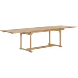 vidaXL Garten-Ausziehtisch 180-280x100x75 cm Massivholz Teak