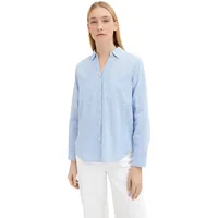 Tom Tailor With Slub Structure 1035247 Bluse Dreamy Blue 46