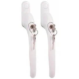 Secure@home 2er-Set Fenstergriffe abschließbar Sicherheitsfenstergriff Kindersicherung weiß