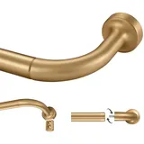 Lwiiom Gardinenstange für Fenster, 71,1 bis 142,2 cm, interne Spleißung, 2,5 cm Durchmesser, verstellbare Raumverdunkelung, Gardinenstange mit Aluminium-Endstücken und Halterungen, Wickeldesign