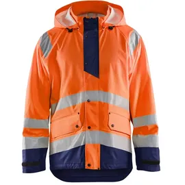 Blåkläder Warnschutz RegenJacke, High Vis Orange/Marineblau, Größe XXL