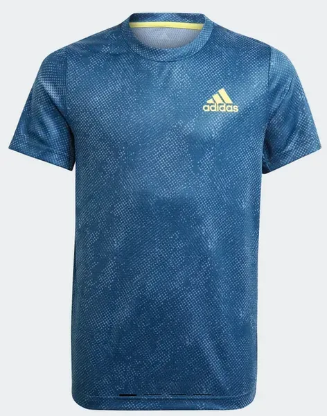 Adidas HEAT.RDY Primeblue Tennis Freelift T-Shirt GQ2231 | 152 Crew Navy / Acid Yellow / Crew Blue