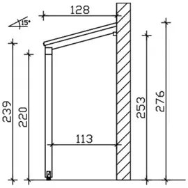 SKANHOLZ Vordach Prerow 203 x 128 cm weiß