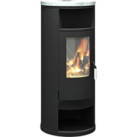 Viessmann Momo Wasser+ Kaminofen Glas Schwarz/Abdeckplatte Speckstein