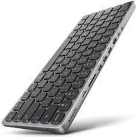 AXAGON HMC-KB Keyboard USB-C 5Gbps with HUB, microSD/SD, 3x USB-A, HDMI 4K/60Hz, PD 100W, Audio, US