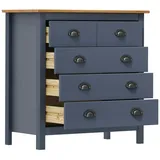 vidaXL Sideboard Hill Grau 79x40x80 cm Massivholz Kiefer