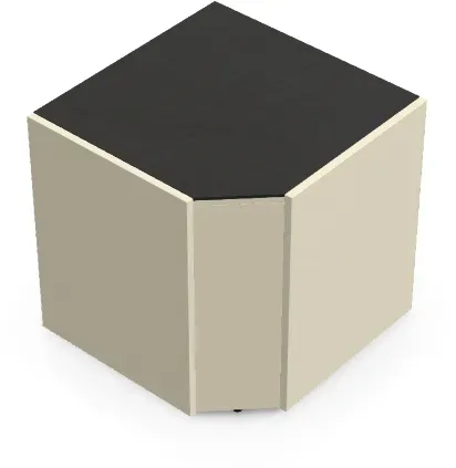 Brabura CT 90 Eckmodul - Schwarz / Perle Blanche