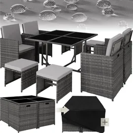 Tectake Bilbao Set 9-tlg. grau