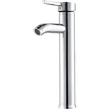 Sjqka - Wasserhahn mit hohem Wasserhahn für Waschbecken oder Badezimmerwaschbecken, heiß- und kaltverstellbarer Waschtischmischer, Chrom