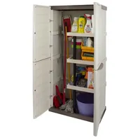 GarPet Besenschrank Gartenschrank Kunststoff Putzschrank Geräteschrank Wetterfest Balkonschrank Wasserdicht