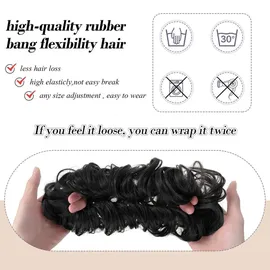 luxuskollektion Haarteil Dutt Haargummi Haarverlängerung Damen