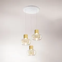 Fabas Luce Kino 3-flg. 36W rund cognac