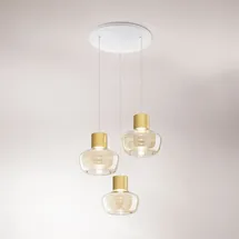 Fabas Luce Kino 3-flg. 36W rund cognac