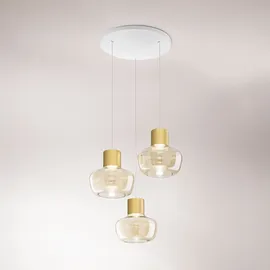 Fabas Luce Kino 3-flg. 36W rund cognac