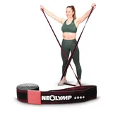 NEOLYMP Gymnastikband Stoff mit Fitness E-Book- Umweltfreundlich - mit Verstellschnalle SCHWARZ No Size