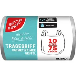 GUT&GÜNSTIG Kosmetikbeutel 10,0 l transparent, 75 St.