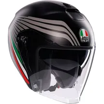 AGV Irides Bologna Jethelm, schwarz-grau, Größe S