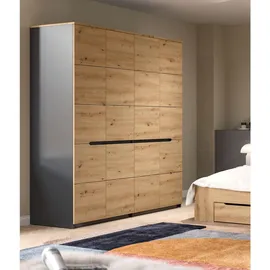 Möbel Boss Kleiderschrank Canu 180 x 198 x 59 cm Grau