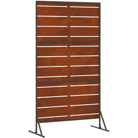 vidaXL Sichtschutz 100 x 50 x 180 cm Grau Stahl