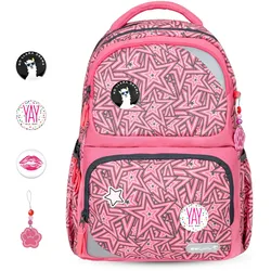 Belmil Maxi Pack Schulrucksack mit Brustgurt 2tlg. Set - "Love Stars" Koffer24