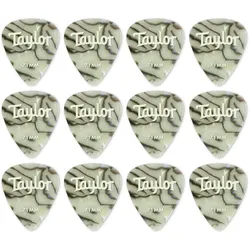 Taylor Celluloid 12er Pack Plektren Abalone 0,71mm