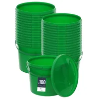 Benbow Eimer mit Deckel 10l grün 100x 10 Liter