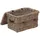 Hofmann Living And More Organizer Truhe Kubu-Rattankorb Aufbewahrungskorb zum Aufklappen 60 x 40 x 38 cm braun