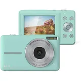 FHD 1080P-Digitalkameras für Kinder, 44 MP 1080P 16-Fach-Zoom-Digitalkamera, Kompaktkamera für Kinder, Studenten, Kinder, Teenager, Mädchen, Jungen, Kinderkamera mit (Green)