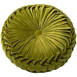 Viusneun Rund Kissen, Kürbis Zierkissen Gefülltes Kissen Stuhl Dekorative Kissen Sitzkissen Bodenkissen Kürbiskissen Für Zuhause Sofa Stuhl Bett Auto-Dekoration (Mori grün,35×35×10 cm)